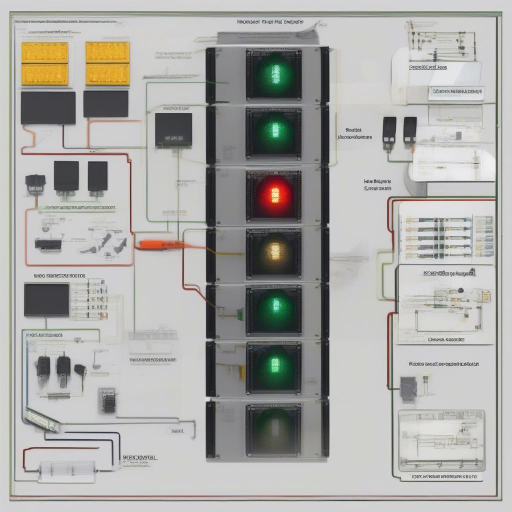 Các thành phần chính của hệ thống đèn giao thông ngã tư PLC