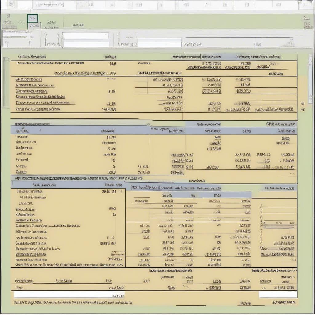 Mẫu Bảng Cân Đối Kế Toán Excel