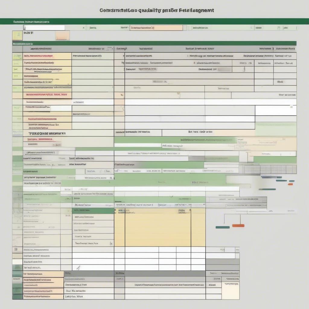 File Excel Quản Lý Chất Lượng Công Trình